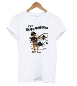 Happy Fisherman White T shirt