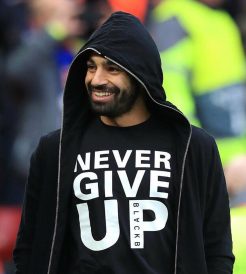 Alternative view of Never Give Up - Mo Salah T shirt