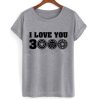 I Love You 3000 Graphic Grey T shirt