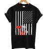 Camp American Flag Black Anti War Political T shirt