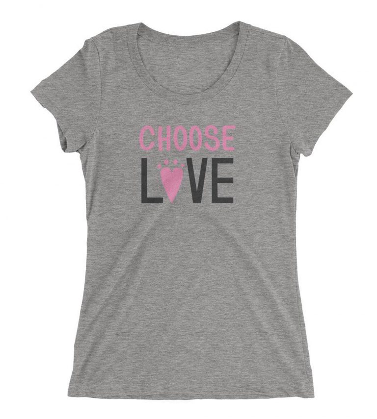 Choose Love Grey T shirt