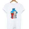 Uniqlo White Kaws X Sesame Street Graphic T shirt