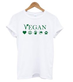 Vegan Vegetarian White T shirt