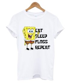 Spongebob Eat Sleep Float Repeat T Shirt
