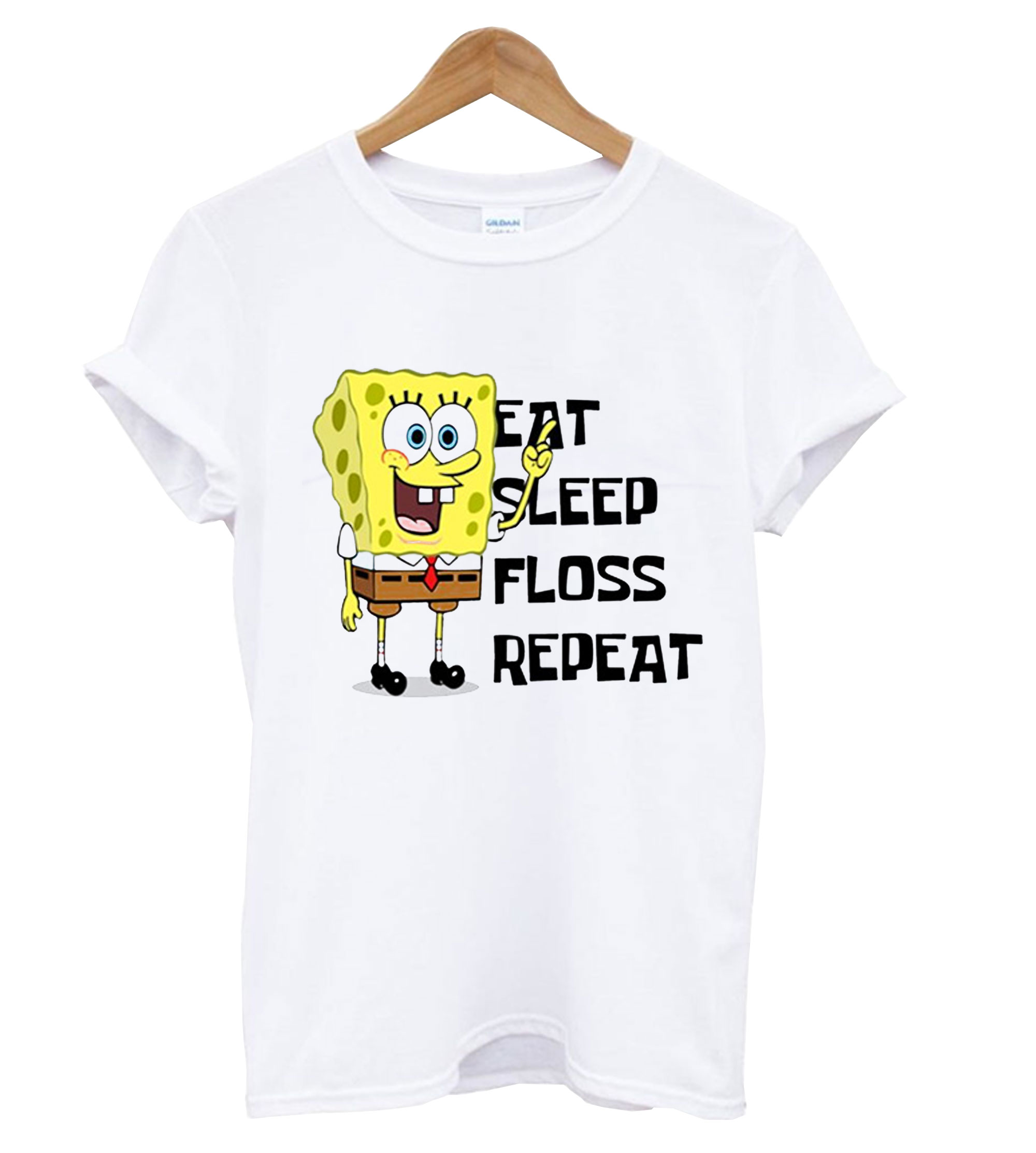 Spongebob Eat Sleep Float Repeat T Shirt