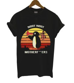 Top Vintage Retro Sunset Pingu Noot Noot Motherfucker