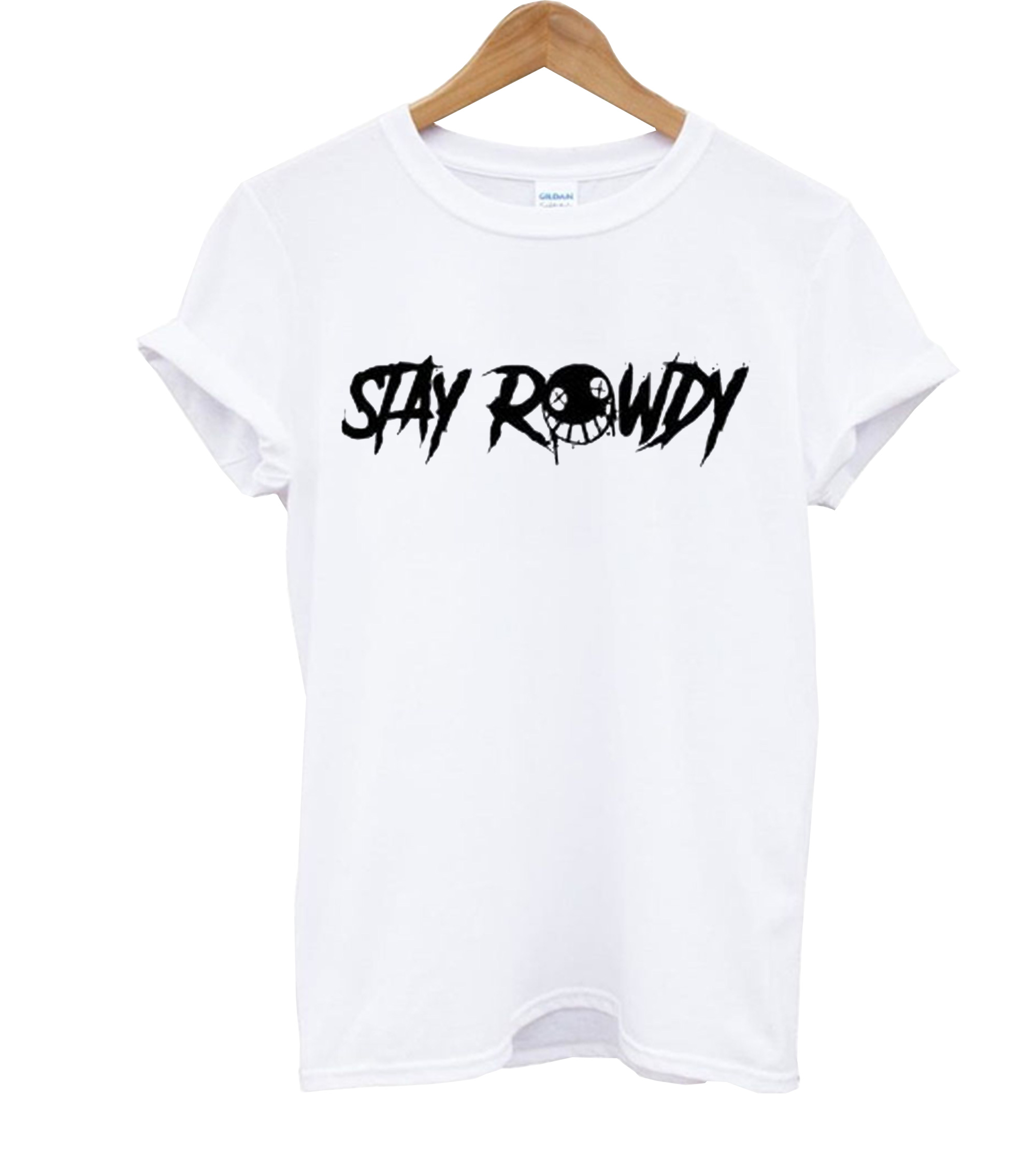 rowdy t shirt white