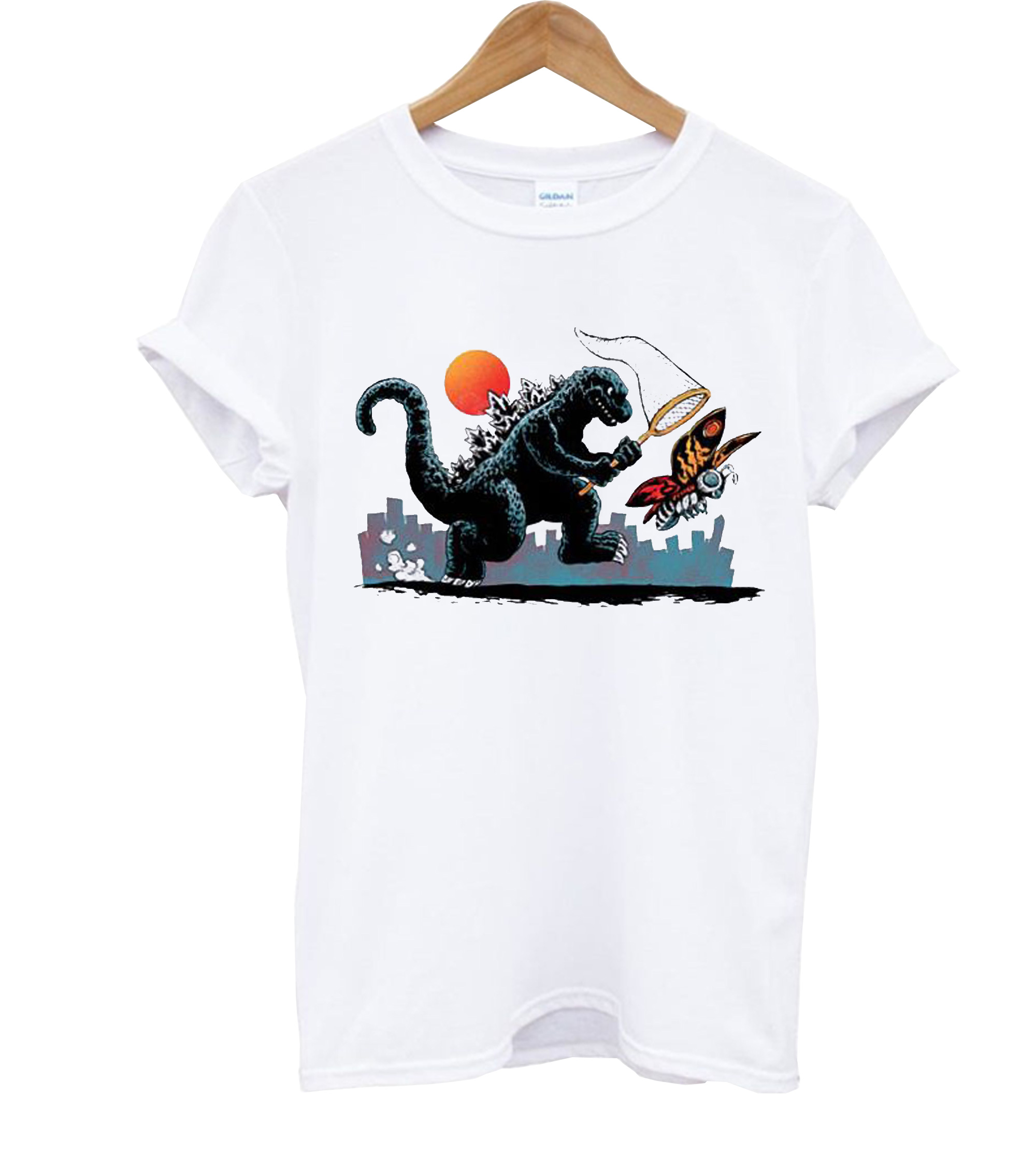 Godzlla Nets Mothra T Shirt