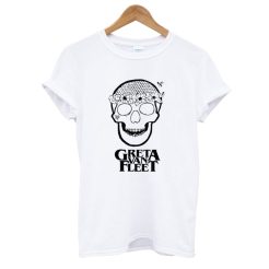 Greta Van Fleet Flower Power Skull T shirt