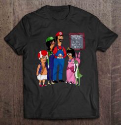 Bob’s Burgers And Mario t shirt qn