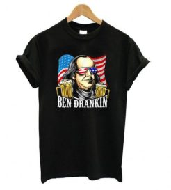 Benjamin Ben Drankin Vintage Benjamin 4th July Independent Day t shirt qn