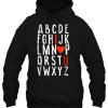 Alphabet I Love U Valentine’s Day hoodie qn
