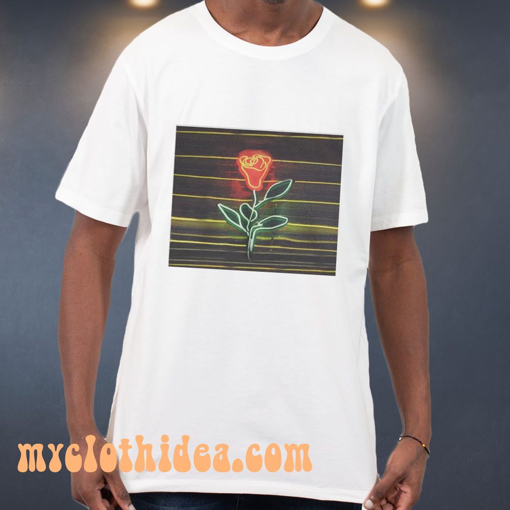Louis tomlinson neon rose t-shirt