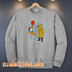 Winnie the Pooh Pennywise IT Funny Mashup Sweatshirt