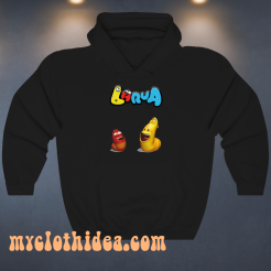 LArva Cartoon Black hoodie