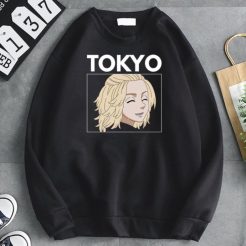 Bright Sweatshirt Print Tokyo Solo Color Sweater