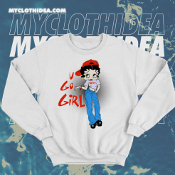 90s BETTY BOOP u go girl Sweatshirt TPKJ1