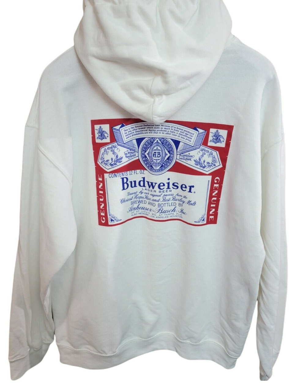 Men's Brew City Budweiser King Of Beers Hoodie Back