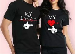 @ My Life Line Couple T Shirt