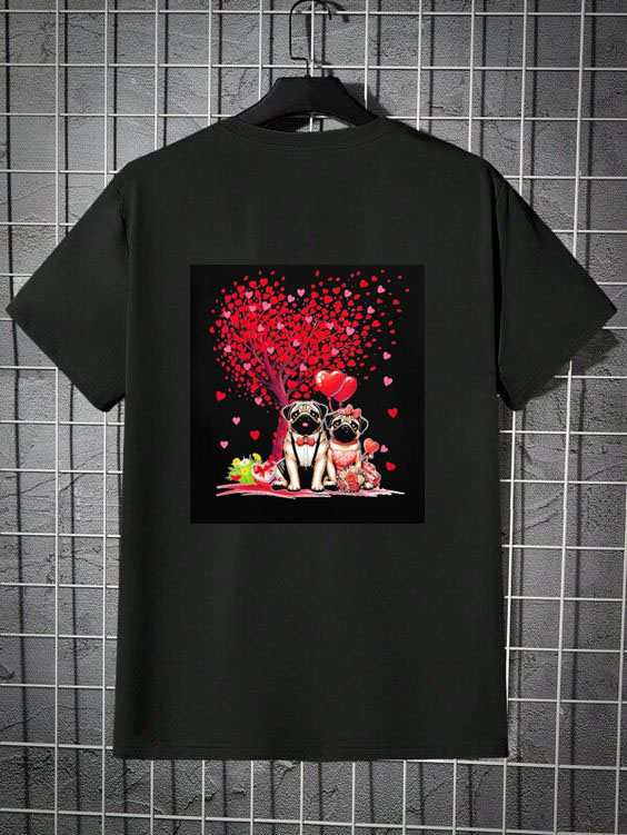 Official Couple Purge Costume Valentine's Day Tree Cute Hearts T shirt