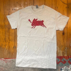 Red Rabbit on Grey T-Shirt