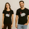 Elephant with Valentine Mood Couple T-Shirt