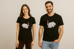Elephant with Valentine Mood Couple T-Shirt