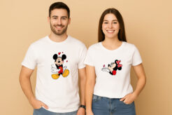 Funny Mickey Minnie Style Couple T-Shirt