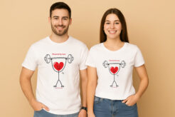 Powered by Love Couple T-Shirt