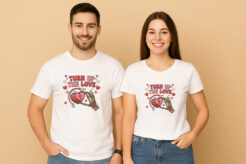 Turn Up The Love Couple T-Shirt