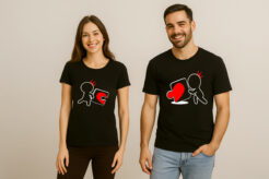 Matching Puzzle Heart Couple T-Shirt