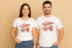 Burger and Fries Valentine Couple T-Shirt