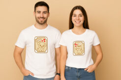 Cat and Dog Woof Couple T-Shirt
