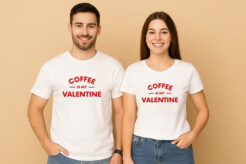 Coffee is My Valentine Funny Couple T-Shirt