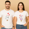 Couple Goose Shirt Valentine Couple T-Shirt