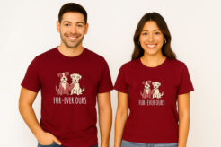 Cute Dog Furever Ours Couple T-Shirt