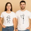 Cute Love Stick Figure Couple T-Shirt