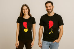 Be the key or the lock Half Heart Couple T Shirt
