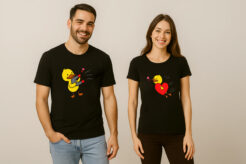 Funny Heart Goose Couple T-Shirt