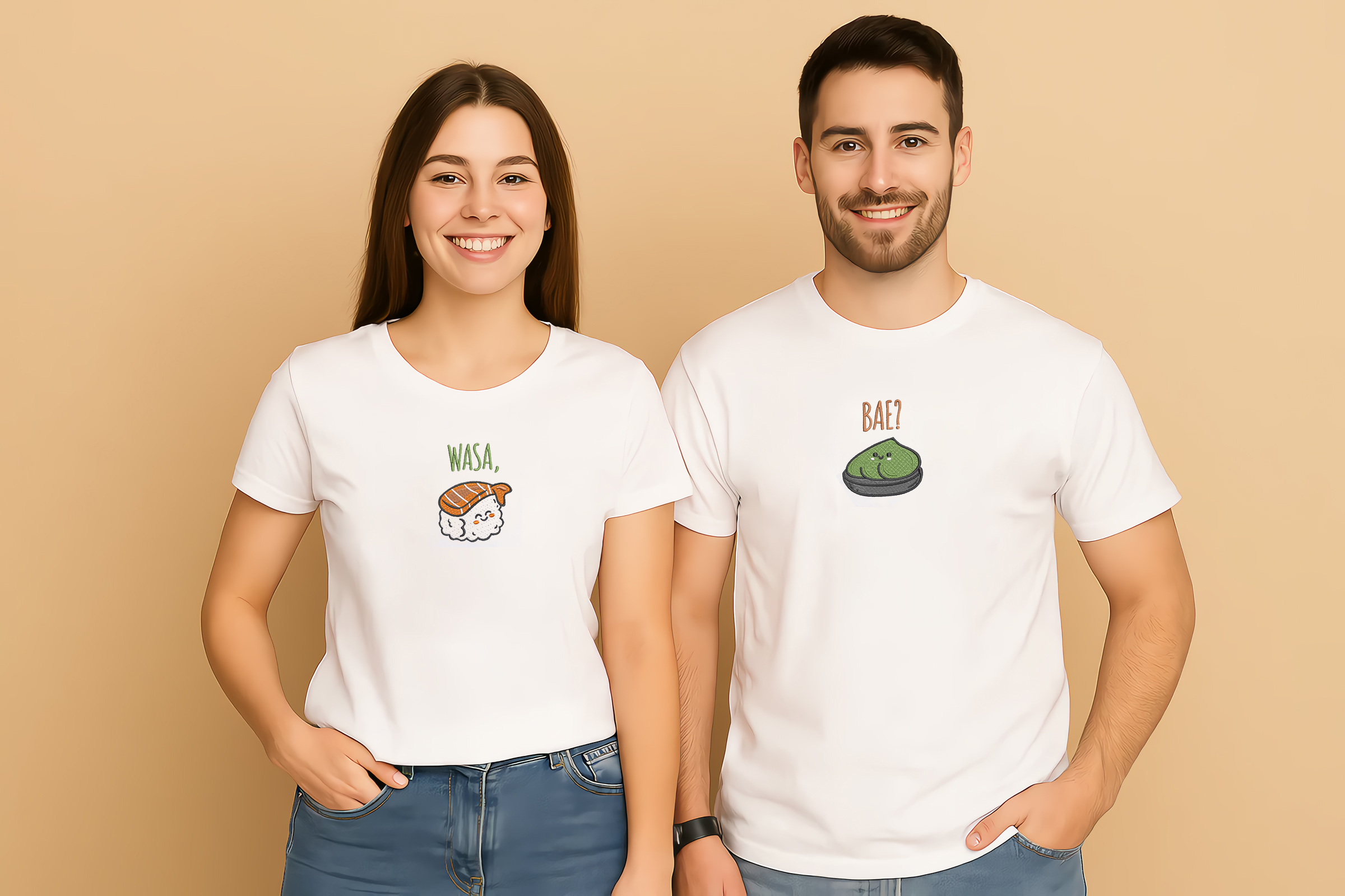 Funny WasaBae Sushi Couple T-Shirt