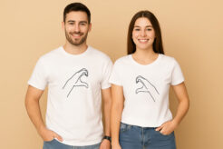 Half Heart Hands Couple T-Shirt