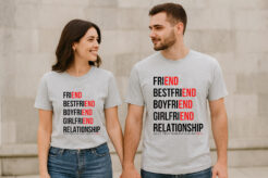 Friend, Bestfriend, Boyfriend, Girlfriend has end Couple T Shirt