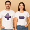 Plus Minus Matching Couple T Shirt
